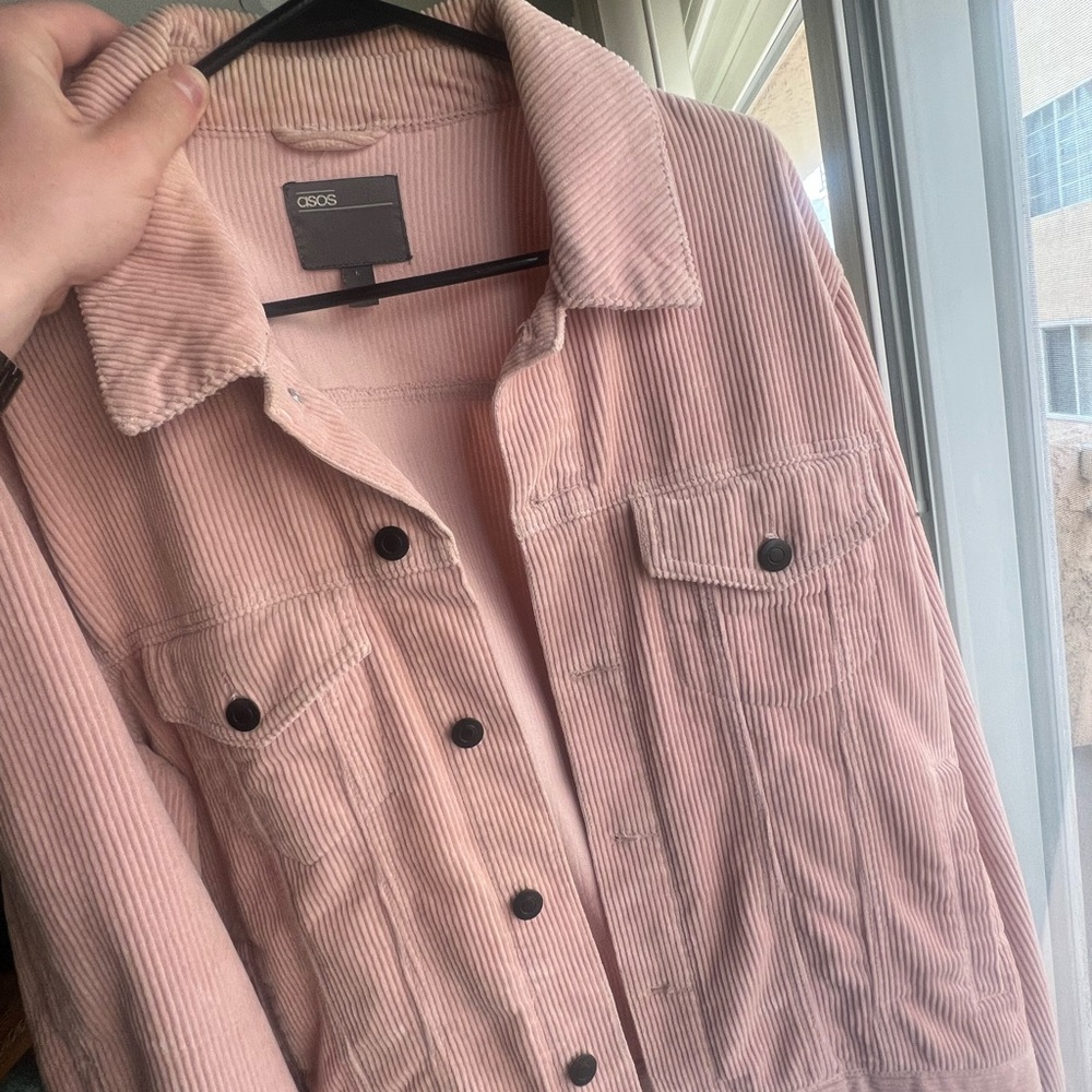 Light pink asos corduroy jacket